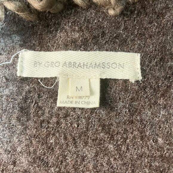 Anthro Gro Abrahamsson Arslan Asymmetric Wool Sweater Jacket-M - Picture 7 of 14